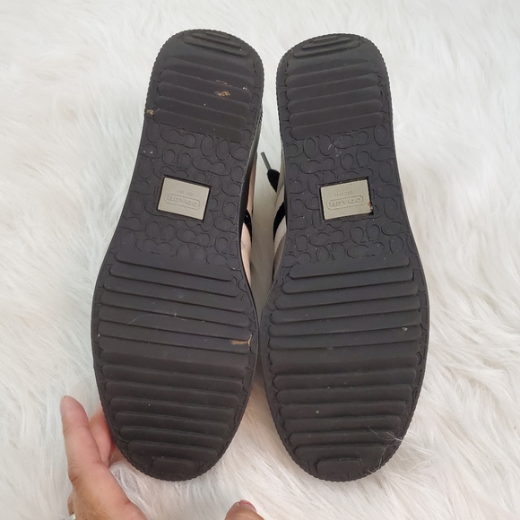 **Coach Nia Sz 6.5 Sateen Wedge Sneakers - Picture 6 of 9